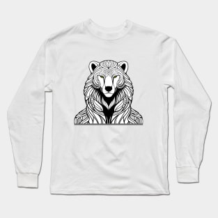 DECORATED  BEAR WOLF LION COMBINATION Long Sleeve T-Shirt